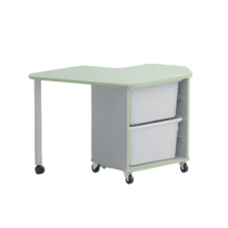 Стол детский левый Робик 002 (серый/фисташковый)  - «globural.ru» - Махачкала