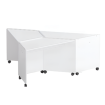 Композиция из корпусных столов трапеций (белый) - «globural.ru» - Махачкала