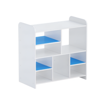 Стеллаж для пособий 2 (белый/синий) - «globural.ru» - Махачкала