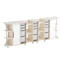 Модульные стеллажи Робик 001 (дуб молочный/белый) - «globural.ru» - Махачкала