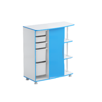 Стеллаж правый Робик 001 (белый/синий) - «globural.ru» - Махачкала