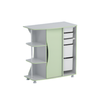 Стеллаж левый Робик 001 (серый/фисташковый)  - «globural.ru» - Махачкала