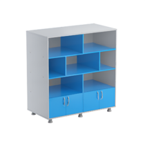 Шкаф-стеллаж (синий/серый) - «globural.ru» - Махачкала