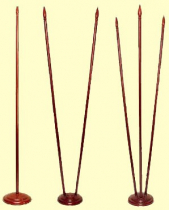 Подставка для флагов напольная с тремя отверстиями в сборе (дерево) - «globural.ru» - Махачкала