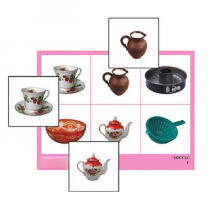 Лото "Посуда" (4 планшета, 24 карточки, цветное, ламинированное) - «globural.ru» - Махачкала