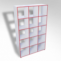 Шкаф открытый многосекционный ТР15 ЛДСП  - «globural.ru» - Махачкала