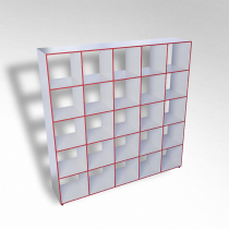 Шкаф открытый многосекционный ТР25 ЛДСП - «globural.ru» - Махачкала