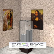 Витрина музейная с двумя внутренними пьедесталами - «globural.ru» - Махачкала