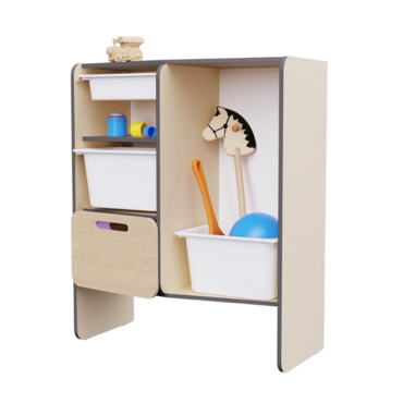 Шкаф для игрушек во входную группу из коллекции мебели «НЕГА» (цвет бежевый) - «globural.ru» - Махачкала