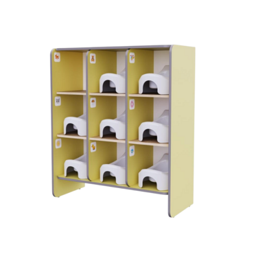 Детский стеллаж под горшки из коллекции «НЕГА» (желтый) - «globural.ru» - Махачкала