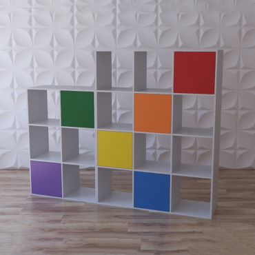 Стеллаж для игрушек и книг "Яркие акценты" - «globural.ru» - Махачкала