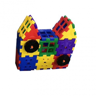 Набор для конструирования «Строительные интерактивные блоки стандарт» Комплект №2 "Домик с колесом"   - «globural.ru» - Махачкала