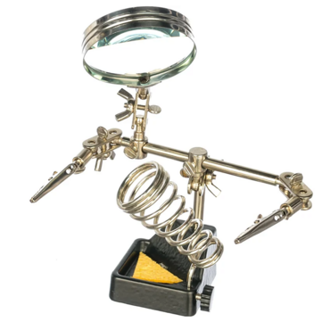 Держатель "Третья рука" с лупой - «globural.ru» - Махачкала