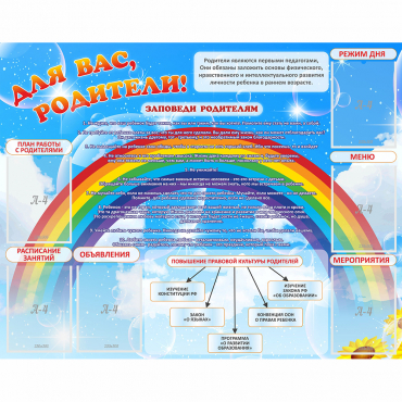 Стенд "Для вас родители!" 1.4x1.1 - «globural.ru» - Махачкала