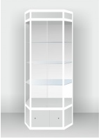 Шестигранная шкаф-витрина с подсветкой - «globural.ru» - Махачкала