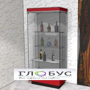 Витрина музейная с фризом и полками - «globural.ru» - Махачкала